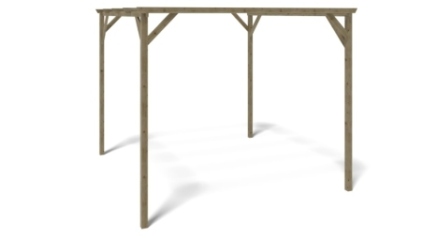 Tettoia posto auto coperto in legno 3x3 m - 9 m2