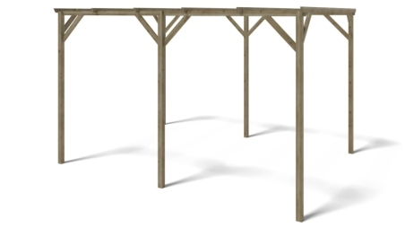 Tettoia posto auto coperto in legno 3x4 m - 12 m2