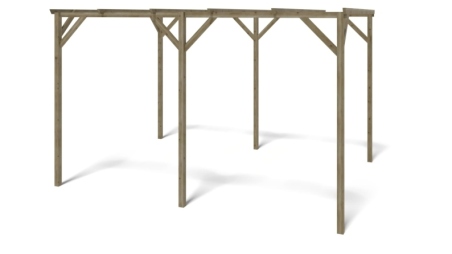 Tettoia posto auto coperto in legno 3x4 m - 12 m2