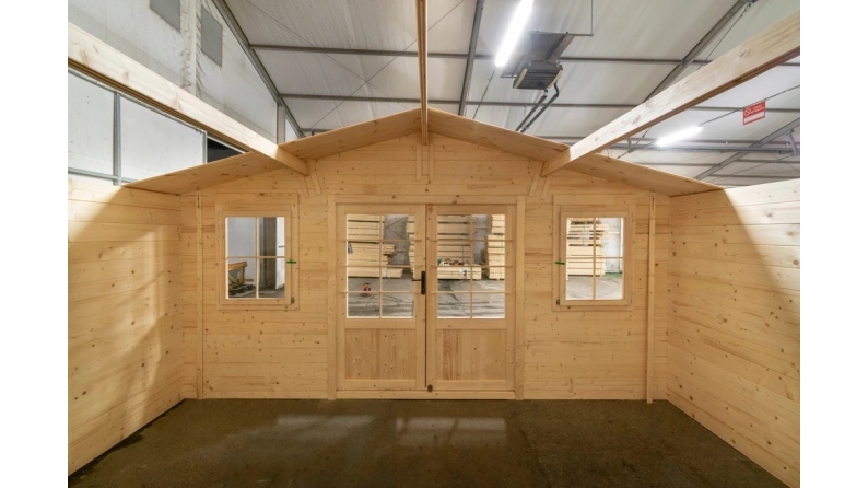Casetta da giardino in legno - 19.2m2 - 4.8x4m - 40mm - colore: naturale
