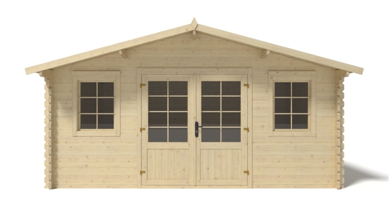 Casetta da giardino in legno - 19.2m2 - 4.8x4m - 40mm - colore: naturale