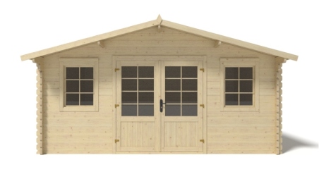 Casetta da giardino in legno - 19.2m2 - 4.8x4m - 40mm - colore: naturale