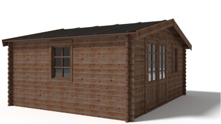 Casetta da giardino in legno - 20m2 - 5x4m - impregnata - 45mm - colore: marrone