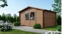 Casetta da giardino in legno - 15,20m2 - 3,90x3,90m - impregnata - 34mm - colore: marrone