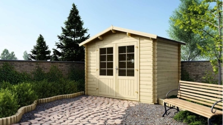 Casetta da giardino in legno - 6.00m2 - 3.00x2.00m - 28mm - colore: naturale