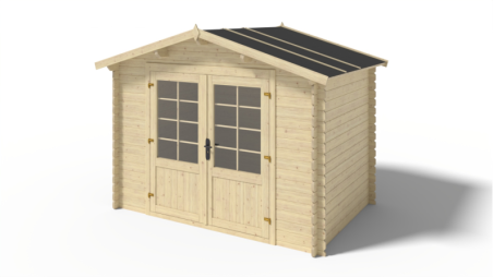 Casetta da giardino in legno - 6m2 - 3x2m - 28mm - colore: naturale