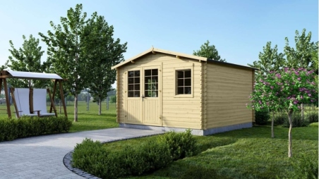 Casetta da giardino in legno - 16m2 - 4x4m - 40mm - colore: naturale