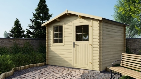 Casetta da giardino in legno - 7.50m2 - 3.00x2.50m - 28mm - colore: naturale