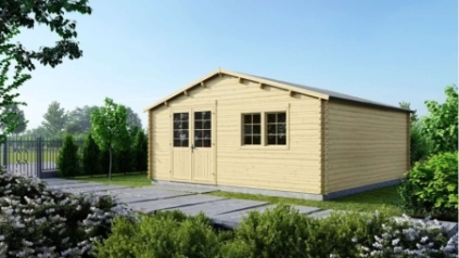 Casetta da giardino in legno - 36m2 - 6x6m - 40mm - colore: naturale