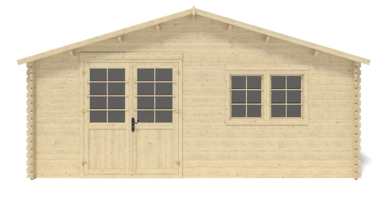 Casetta da giardino in legno - 30m2 - 6x5m - 40mm - colore: naturale