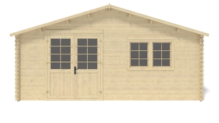 Casetta da giardino in legno - 30m2 - 6x5m - 40mm - colore: naturale