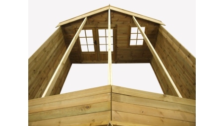 Casetta da giardino in legno - 16m2 - 4x4m - impregnata - 28mm - colore: marrone