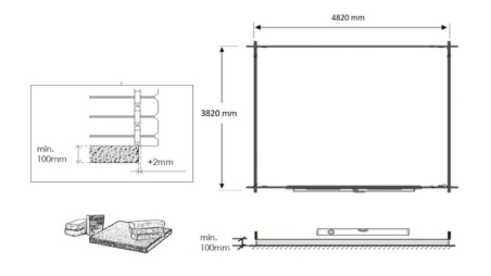 Casetta da giardino in legno - 20m2 - 5x4m - 28mm - colore: naturale