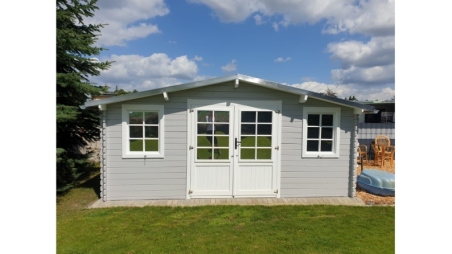 Casetta da giardino in legno - 20m2 - 5x4m - 28mm - colore: naturale