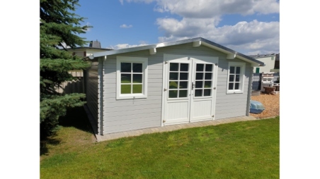 Casetta da giardino in legno - 20m2 - 5x4m - 28mm - colore: naturale