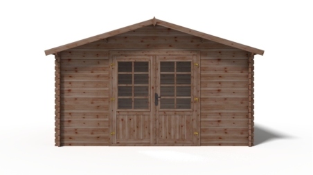 Casetta da giardino in legno - 15.2m2 - 3.9x3.9m - impregnata - 34mm - colore: marrone