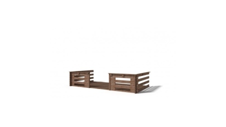 Casetta da giardino in legno con veranda e tettoia - 20m2 - 4x3m - impregnata - 28mm - colore: marrone