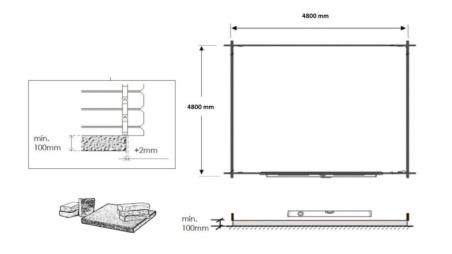 Casetta da giardino in legno - 25m2 - 5x5m - 40mm - colore: naturale