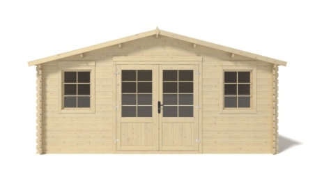 Casetta da giardino in legno - 25m2 - 5x5m - 40mm - colore: naturale