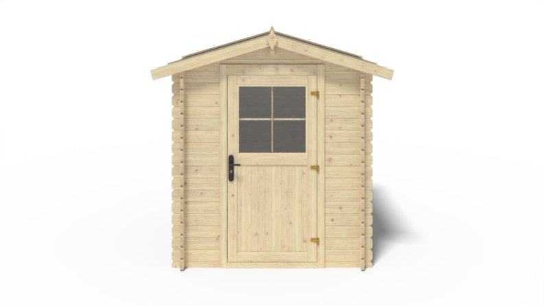 Casetta da giardino in legno - 3.61m2 - 1.9x1.9m - 28mm - colore: naturale