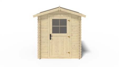 Casetta da giardino in legno - 3.61m2 - 1.9x1.9m - 28mm - colore: naturale