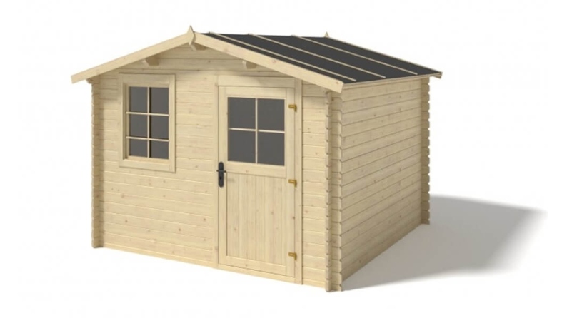 Casetta da giardino in legno - 7.5m2 - 3x2.5m - 28mm - colore: naturale