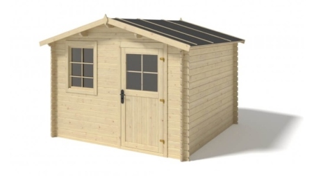 Casetta da giardino in legno - 7.5m2 - 3x2.5m - 28mm - colore: naturale