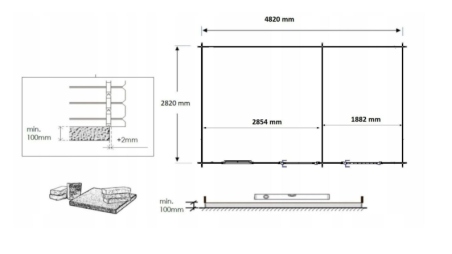 Casetta da giardino in legno - 15m2 - 5x3m - 28mm - colore: naturale