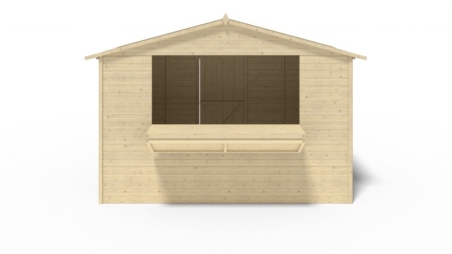 Chiosco per mercatini 5.72 m2 - 3.11x1.84 m - 19 mm