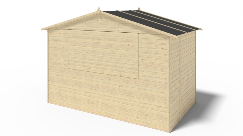 Chiosco per mercatini 5.72 m2 - 3.11x1.84 m - 19 mm