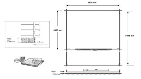 Casetta da giardino in legno con veranda e tettoia - 21m2 - 3x4m - 28mm - colore: naturale