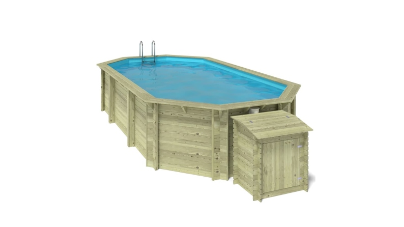 Piscina in legno Nemo 7.3x3.97 - H.1.45 m con profilo da cementare