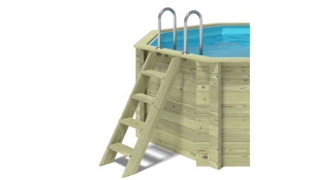 Piscina in legno Nemo 4.3x3 - H.1.18 m fissate su calcestruzzo esistente