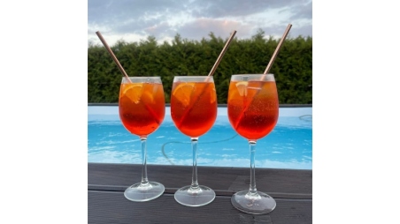 Piscina in legno Aqua 4.65x2.85 - H.1.24 m su telaio senza cementazione