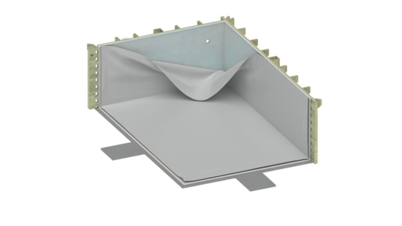 Liner 75/100 PVC, colore grigio chiaro, per piscina BAS7303