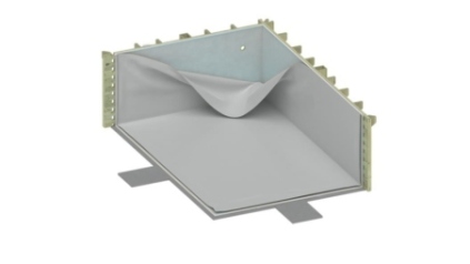 Liner 75/100 PVC, colore grigio chiaro, per piscina BAS7304