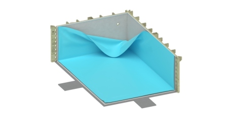 Liner 50/100 PVC, colore blu, per piscina BAS7301