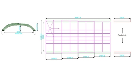 Copertura telescopica per piscina Horizon - 8.58x3.92 m - Policarbonato compatto da 3 mm - per la piscina BAS7309
