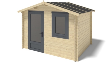 Casetta da giardino in legno - 7.5m2 - 3x2.5m - 28mm - colore: naturale