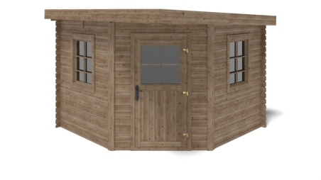 Casetta da giardino in legno - 8m2 - 3x3m - impregnata - 28mm - colore: marrone