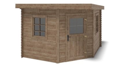 Casetta da giardino in legno - 8m2 - 3x3m - impregnata - 28mm - colore: marrone