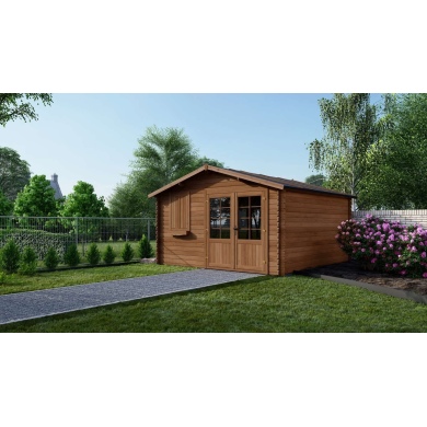 Casetta da giardino in legno - 16m2 - 4x4m - impregnata - 28mm - colore: 