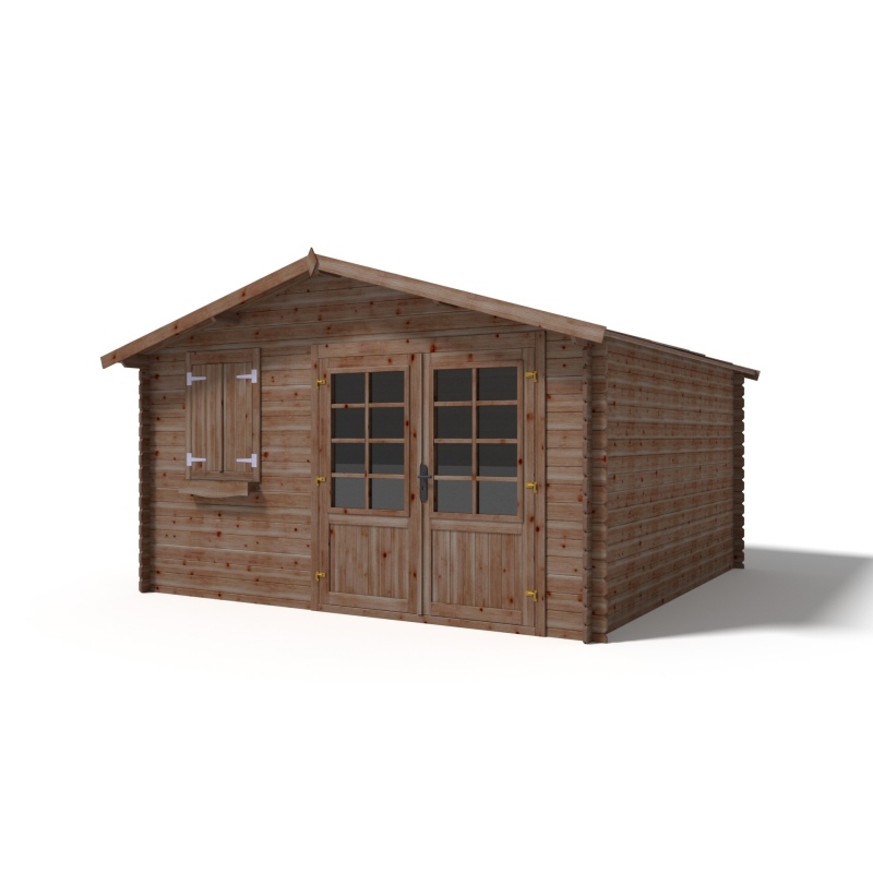 Casetta da giardino in legno - 16m2 - 4x4m - impregnata - 28mm - colore: 
