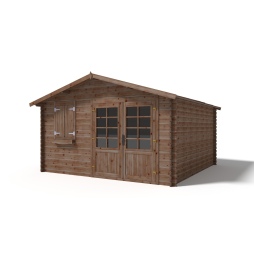 Casetta da giardino in legno - 16m2 - 4x4m - impregnata - 28mm - colore: 