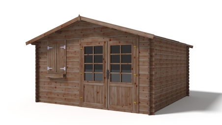 Casetta da giardino in legno - 16m2 - 4x4m - impregnata - 28mm - colore: marrone