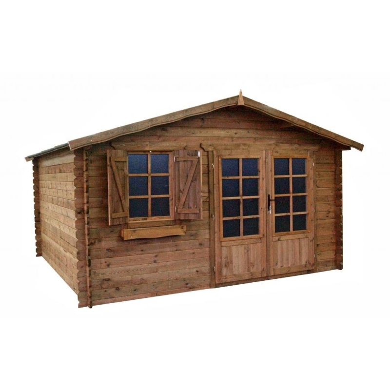 Casetta da giardino in legno - 16m2 - 4x4m - impregnata - 28mm - colore: 
