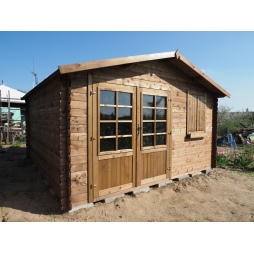 Casetta da giardino in legno - 16m2 - 4x4m - impregnata - 28mm - colore: 