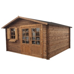 Casetta da giardino in legno - 16m2 - 4x4m - impregnata - 28mm - colore: 