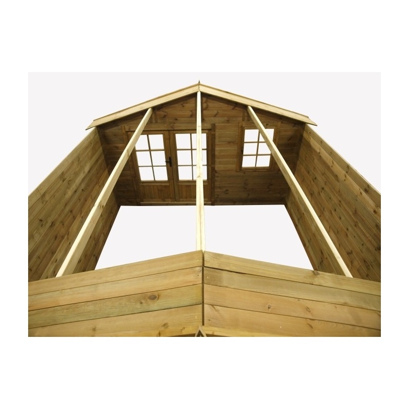 Casetta da giardino in legno - 16m2 - 4x4m - impregnata - 28mm - colore: 