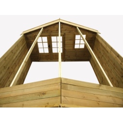 Casetta da giardino in legno - 16m2 - 4x4m - impregnata - 28mm - colore: 